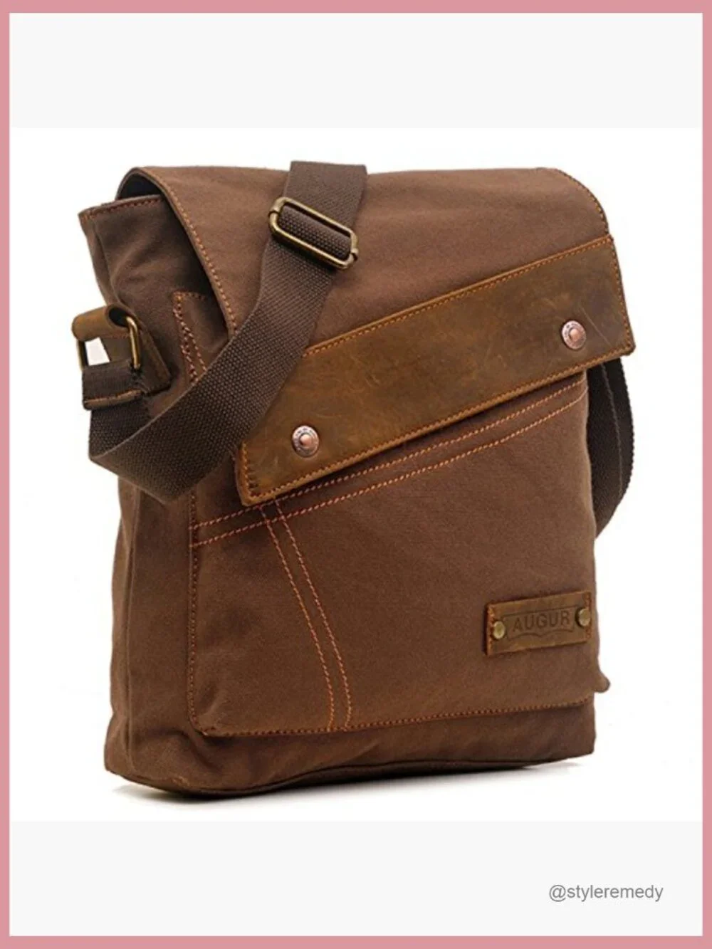 Vintage Canvas Messenger Bag Crossbody Purse Small Travel Shoulder Bag